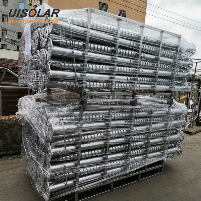 Factory Price Hot Galvanized Steel Ground Screw 76 mm Diameter Ground Q235 Anchor Solar Foundations Screw Ground Steel Screw