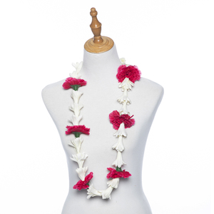 Guirnaldas y guirnaldas decorativas Lei DE FLOR DE Clavel y tuberosa de terciopelo artificial personalizables - Product Image 3