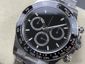 Reloj Mecánico de Lujo, Super Calidad, Resistente al Agua, Fábrica ARF, 40mm, Acero 904L, Movimiento 4131, Cronógrafo, Diseño Panda Negro - Product Image 2