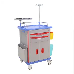 Chariot multifonctionnel de secours médical de clinique d'hôpital d'ORP, chariot d'anesthésie de médicament d'ABS avec la roue - Product Image 1