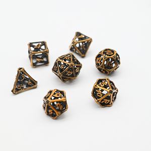Rỗng RPG kim loại đa diện nạp xúc xắc chơi game D20 với rồng bên trong - Product Image 6