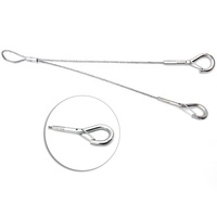 Câble de sécurité en acier inoxydable haute tension de 2 mm avec crochets