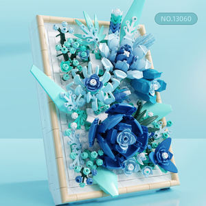 13063 Creative MOC DIY Photo Frame Flower Desk Decoration Block Set Kids Assemble Puzzle Building Block Plastic Toy Juguetes - Product Image 2