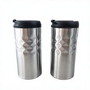 Vaso de Café Reutilizable Diamond de 350 ml, Diseño Clásico, Interior de Plástico, Exterior de Acero Inoxidable, Aislamiento Térmico de 6 a 12 Horas, Portátil - Product Image 2