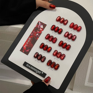 Ruby Cat Eye <b>Gel</b> <b>Nail</b> Polish <b>Set</b> 10 Colors Magnetic <b>Nail</b> <b>Gel</b> with Display Board for <b>Nail</b> Salon - Product Image 4