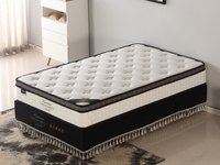 Matelas hybride populaire de 12 pouces à ressorts ensachés, roulé en boîte, avec gel rafraîchissant