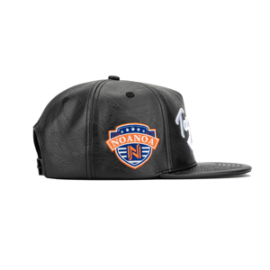 Casquette en cuir à 5 panneaux personnalisée TCAP Chine, broderie 3D en relief, casquette snapback - Product Image 6