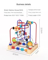 Baby Montessori Educatief Wiskunde Speelgoed Houten Mini Cirkels Kraal Draad Doolhof Achtbaan Telraam Puzzel Speelgoed