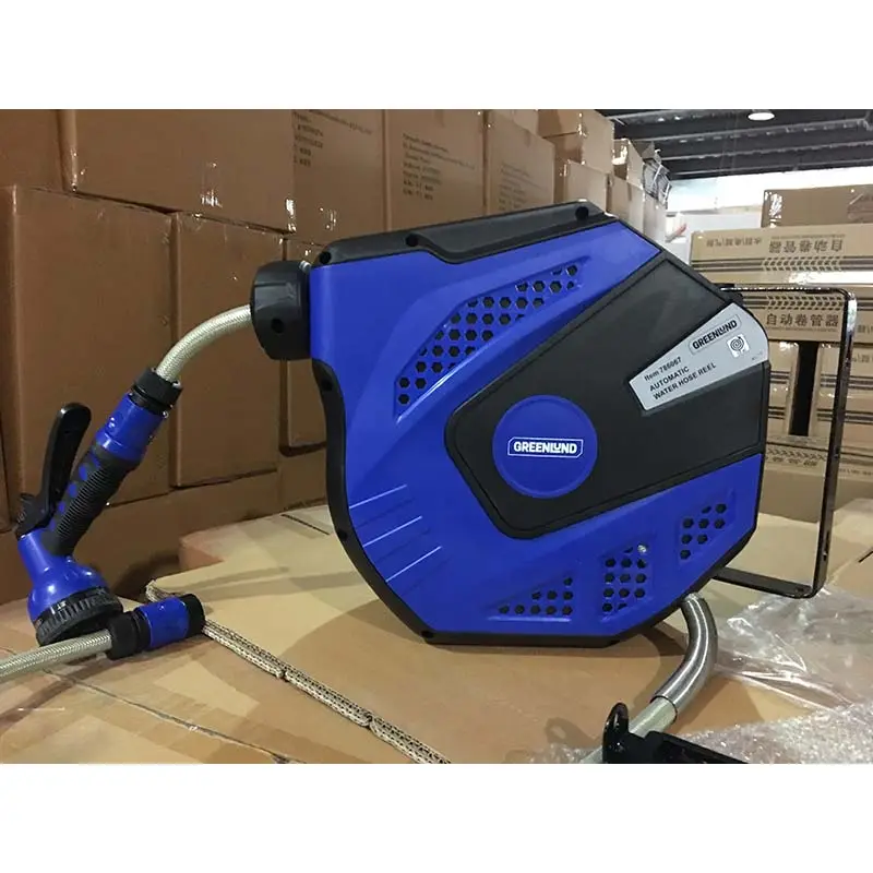 China supplier watering plastic water pipe reel portable garden water hose reel