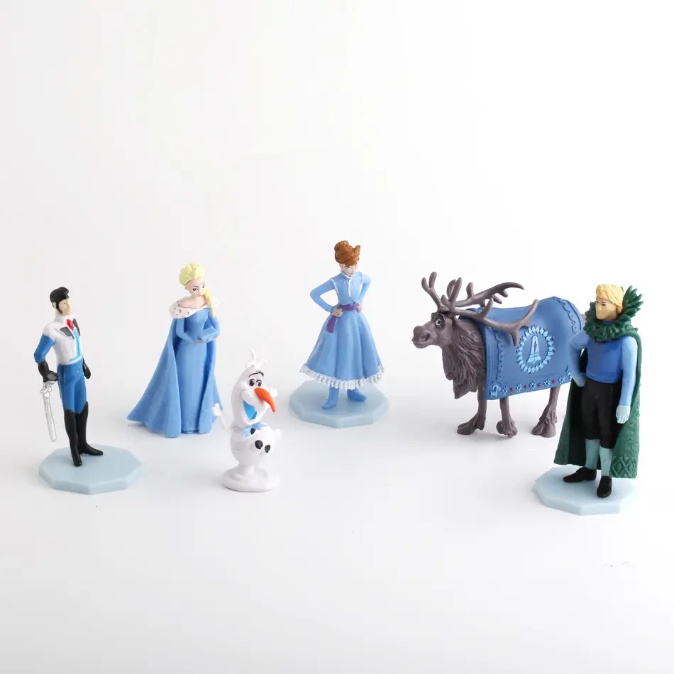 Großhandel heiß verkaufen Anime 6 teile/satz Froze Freeze Prinzessin Elsa Anna PVC Cake Topper Action figur Spielzeug zum Geburtstag
