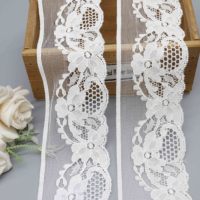 Dentelle française élégante et luxueuse en gros, bordure florale en nylon et coton, personnalisable pour robe de mariée, lingerie, décoration sexy