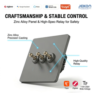 Interruttore Intelligente Vintage <span class=keywords><strong>a</strong></span> <span class=keywords><strong>3</strong></span> Vie Standard EU UK 86 Tuya Zigbee, Ampio Voltaggio da 110 <span class=keywords><strong>a</strong></span> 250V, Decorazione Minimalista per Interni Villa - Product Image 2