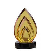 Customize k9 Crystal Glass Blank Flame Cup Crystal Trophy Award Plaque for Gifts