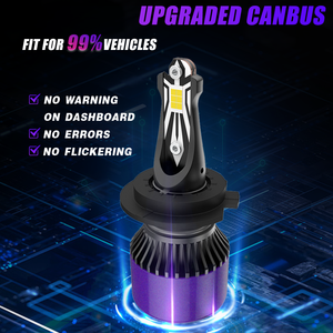 X-7SEVEN ใหม่หลอดไฟหน้า LED สำหรับรถยนต์85W 20000LM ลำแสงสูงต่ำ H13 H4 9007 9005 H1 H7 - Product Image 2