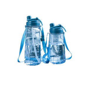 Portable Large capacity sports cup adult straw fitness plastic space water bottle with Handle Lid custom plastic cups