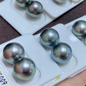 Gioielli Raffinati, Perla Vera Sciolta 10-11mm, Perla Nera di Tahiti di Acqua Marina Tipo Pavone - Product Image 3