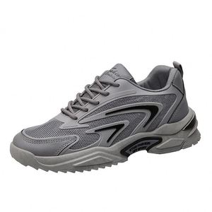 Baskets respirantes antidérapantes pour hommes, chaussures de sport décontractées en maille pour la course, baskets plates décontractées à empeigne en maille pour hommes - Product Image 3