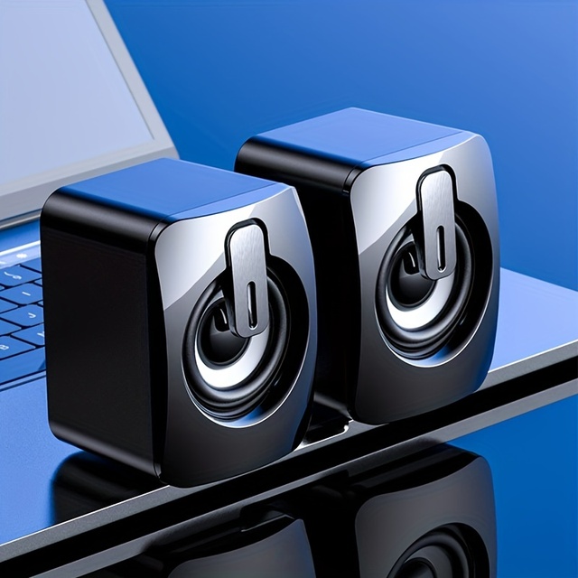 Boost Your Audio Experience With 2.0 Wired Desktop Speakers - Usb Powered, Led Light, Volume Control & More