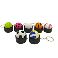 Jouet anti-stress créatif en forme de ballon de sport imprimé en 3D, avec interrupteur mécanique, pour le basketball et le football, porte-clés sensoriel, cadeau