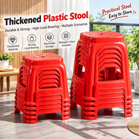 Chaise empilable carrée moderne en PP épaissi avec logo personnalisé pour la maison, les restaurants, les stands de restauration, les extérieurs – Tabouret en plastique