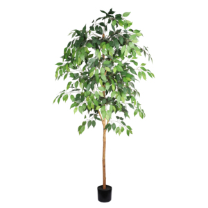 <b>Artificial</b> Ficus <b>Tree</b> 6FT Natural Trunk Black Pot Indoor Home Office Decor - Product Image 3