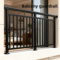 Garde-corps de balcon en acier galvanisé pour villa, clôture de toit extérieure, garde-corps de terrasse, main courante de protection fixée au sol