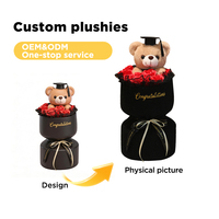 Maßgefertigter Liebes-Deko-Plüschbär Kuscheltier-Bouquet Geschenk für Frauen Muttertag Valentinstag