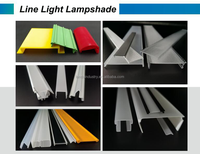 Diffuseur de lentille LED en acrylique moulé sur mesure LANDU, profil d'extrusion linéaire en PC PMMA, origine Chine