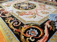 Tapis en laine tufté à la main, style ferme, à boucles florales classiques chinoises, épais et rembourré, antidérapant, adapté aux animaux domestiques, sur mesure