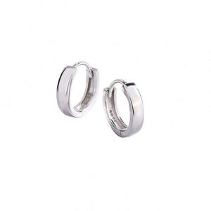 Pendientes de Aro y Tipo Huggie de Plata de Ley 925 con Baño de Rodio para Niñas y Niños - Regalo para Bodas y Fiestas, Joyería Fina - Product Image 6