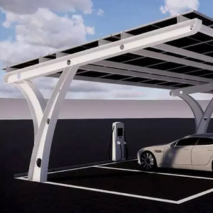 Jchx nhỏ Y loại thép carbon mạ kẽm nhúng nóng carport con tettoia solare Bảo hành 12 năm tuổi thọ 25 năm 60 mét/giây gió - Product Image 2