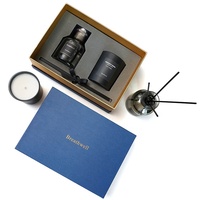Boîte en papier noire à double ouverture OEM Boîtes d'emballage pour diffuseur de parfum Reed Bouteille vide pour diffuseur de parfum Reed avec boîte cadeau
