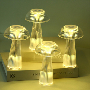 Modern Warm White Rgb Color <strong>Changing</strong> Switch Water Lamp Crystal Mushroom Jellyfish Light Battery Powered With PC Body for Room - Product Image 3