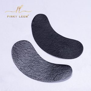 Almohadillas oculares de hidrogel sin pelusa con logotipo personalizado, parches negros para extensiones de pestañas profesionales - Product Image 3