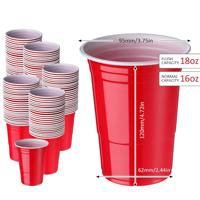 Gobelets de fête en plastique jetables à double couleur avec logo personnalisé - Portables, écologiques et durables