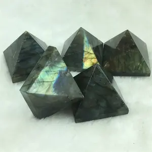 Wholesale Natural Labradorite Pyramid Decoration Process Crystal Gift For Home Decoration