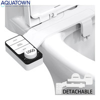 Accessoire de bidet amovible pour toilettes, en plastique ABS, double buse manuelle, pour lavage arrière et hygiène féminine, vente en gros, personnalisable