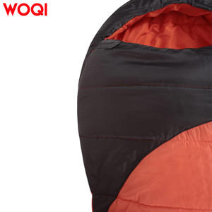 Saco de Dormir Woqi Tipo Momia para 3 Estaciones, Longitud Estándar, Transpirable, de Poliéster, Color Naranja, para Adultos, Senderismo y Camping - Product Image 4