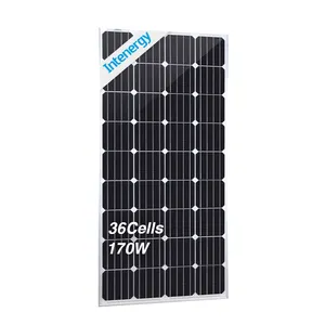 Panel Surya Monokristalin 170 Watt 12V 100W 200W 300W 400W 500W Modul PV untuk Sistem Surya