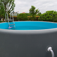 Piscine gonflable rectangulaire en PVC à structure Drop Stitch personnalisée, durable, pour l'extérieur