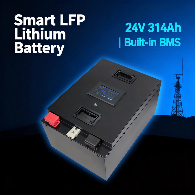 Premium Grade Smart 24V 314Ah with BMS for Off-Grid Telecom Base Station LFP Power Lithium Battery
