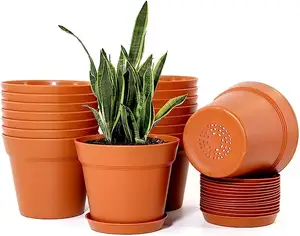 New Style Pp Material Flexible Square And Round Plastic Plant Nursery Pots