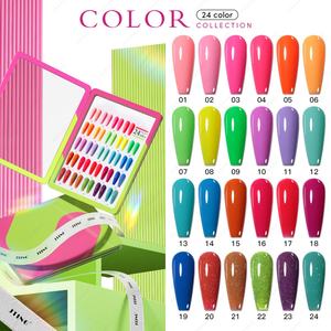 JTING Nuevo Lanzamiento, Venta Relámpago, Colección de Geles, Set de 24 Colores en Caja, Esmalte de Gel Neón Vegano, Esmalte de Uñas de Alta Pigmentación con Libro de Colores Único - Product Image 3