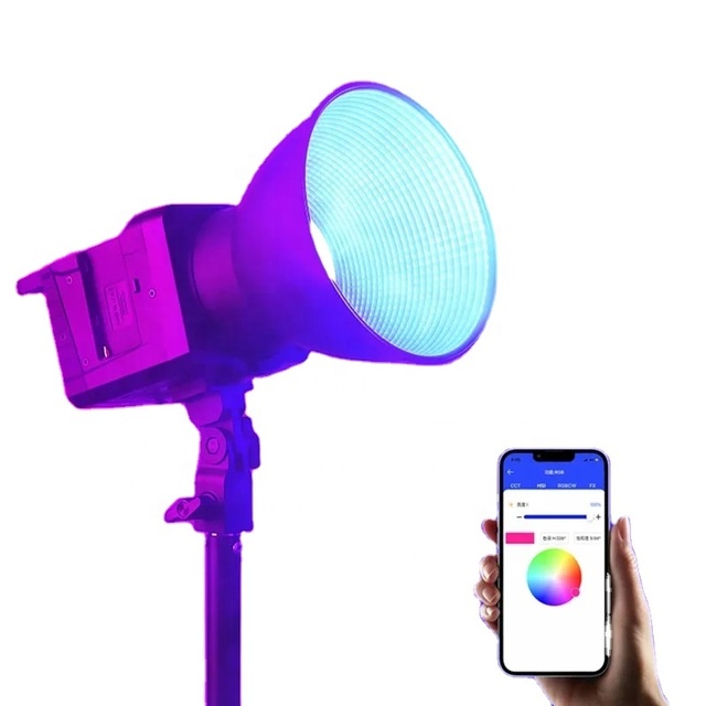 P100 100W RGB Full Color Led Video COB Light APP Control Photography Lighting Lamp Colorful Lighting