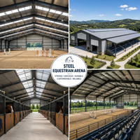 Kits de construction d'arènes équestres en acier PEB personnalisés, salles de manége intérieures préfabriquées pour les compétitions équestres, centre sportif