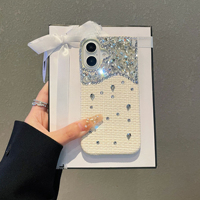 Coque de téléphone Tide Brand à motif tissé en relief, compatible avec Apple 17 Promax, iPhone 15, 14, 13, 16, 12 – Luxe léger pour femme