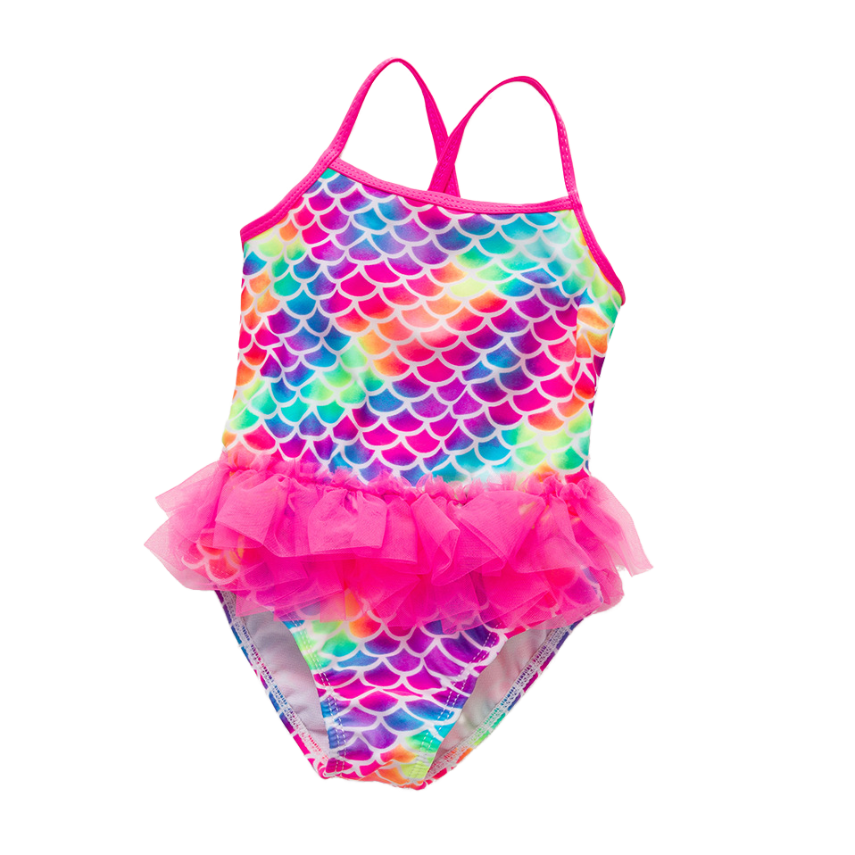 Wholesale Baby Clothes Cute Girl Mermaid One-Piece Swimsuit Sweet