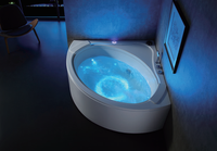 Baignoire autoportante de style nordique pour petits espaces, idéale pour la salle de bain principale