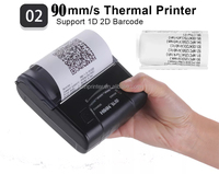 Imprimante de reçus HOP-E300 80mm 203dpi, imprimante thermique portable mini mobile USB+BT pour POS, grande batterie 2500mAh en stock, prix d'usine