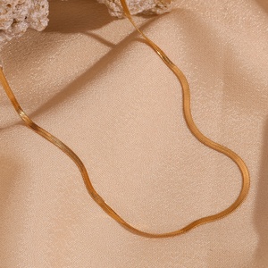 قلادة سلسلة مطلية بالذهب عيار 18 مجوهرات بسيطة قلادة من الفولاذ المقاوم للصدأ - Product Image 6